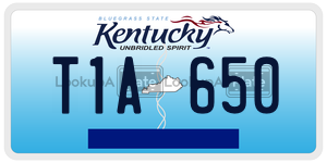 T1A650  license plate in KY