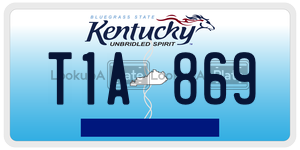 T1A869  license plate in KY