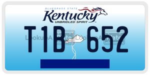 T1B652  license plate in KY