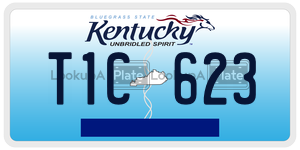 T1C623  license plate in KY