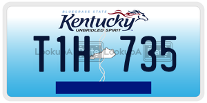 T1H735  license plate in KY