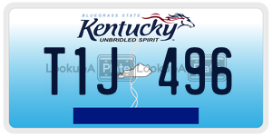 T1J496  license plate in KY