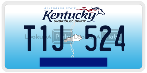 T1J524  license plate in KY