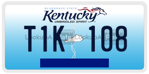 T1K108  license plate in KY