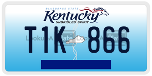 T1K866  license plate in KY