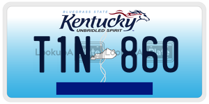 T1N860  license plate in KY