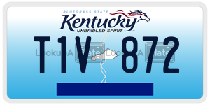 T1V872  license plate in KY
