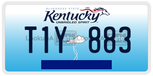 T1Y883  license plate in KY