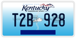 T2B928  license plate in KY