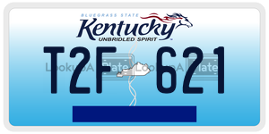 T2F621  license plate in KY