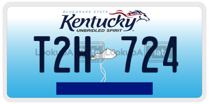T2H724  license plate in KY