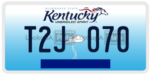 T2J070  license plate in KY