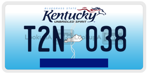 T2N038  license plate in KY