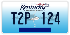 T2P124  license plate in KY