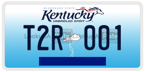 T2R001  license plate in KY