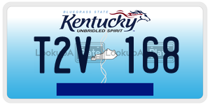 T2V168  license plate in KY