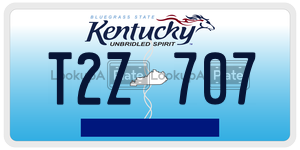 T2Z707  license plate in KY