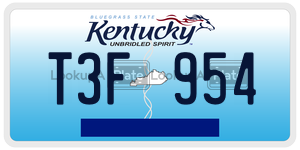 T3F954  license plate in KY