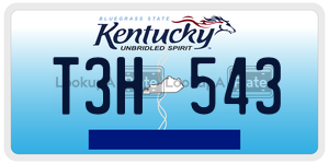 T3H543  license plate in KY