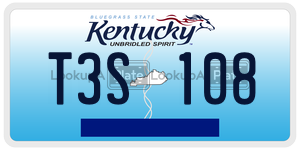 T3S108  license plate in KY