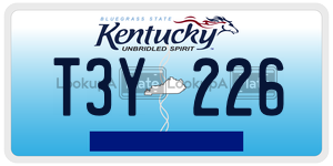 T3Y226  license plate in KY