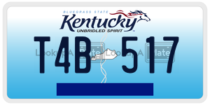 T4B517  license plate in KY