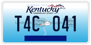 T4C041  license plate in KY