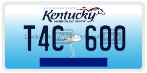 T4C600  license plate in KY