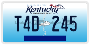 T4D245  license plate in KY