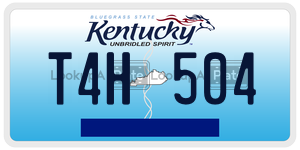 T4H504  license plate in KY