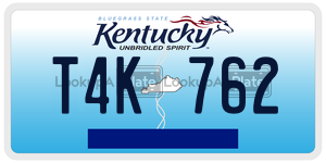 T4K762  license plate in KY