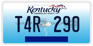 T4R290  license plate in KY