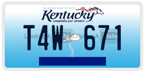 T4W671  license plate in KY