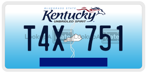 T4X751  license plate in KY