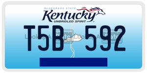 T5B592  license plate in KY