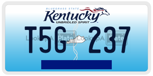 T5G237  license plate in KY
