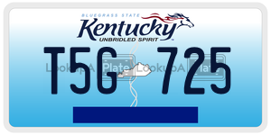 T5G725  license plate in KY