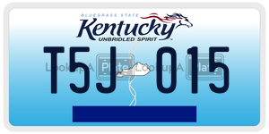T5J015  license plate in KY