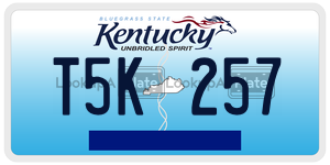 T5K257  license plate in KY