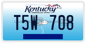T5W708  license plate in KY