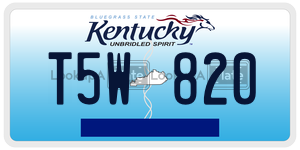 T5W820  license plate in KY