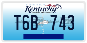 T6B743  license plate in KY