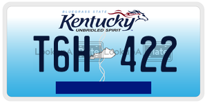 T6H422  license plate in KY