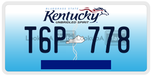 T6P778  license plate in KY