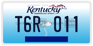 T6R011  license plate in KY