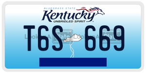 T6S669  license plate in KY