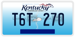 T6T270  license plate in KY