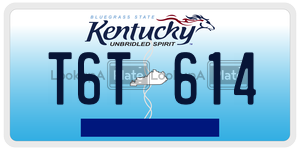 T6T614  license plate in KY