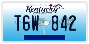T6W842  license plate in KY