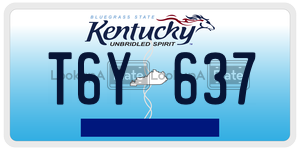 T6Y637  license plate in KY